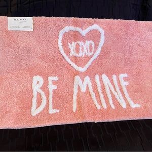 Rae Dunn "XOXO BE MINE" Pink Bathroom Mat Rug